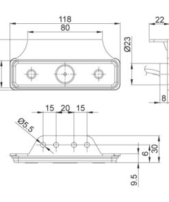 Lampi gabarit cu Led FT 004 Fristom 3