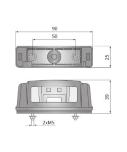 lampa iluminare numar inmatriculare LED ESP1 dt1