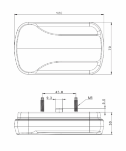 desen tehnic lampa semnalizare spate ft 350 led
