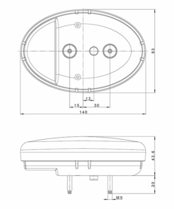 desen tehnic lampa semnalizare spate LED FT 355